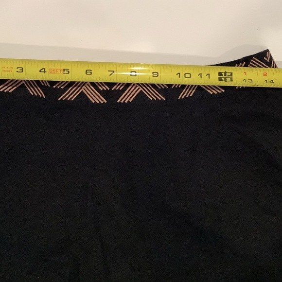 Banana Republic Factory Black Embroidered Midi Skirt Size 6 Linen Blend - Picture 8 of 13